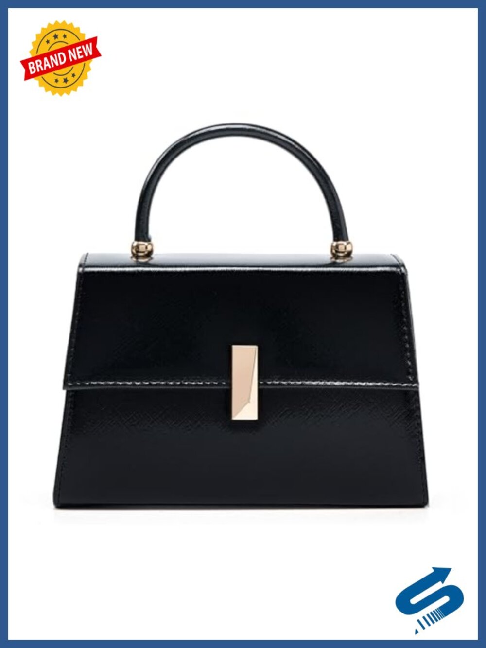 Faux Leather Evening Clutch Convertible Crossbody Chain Top Handle Formal Bag